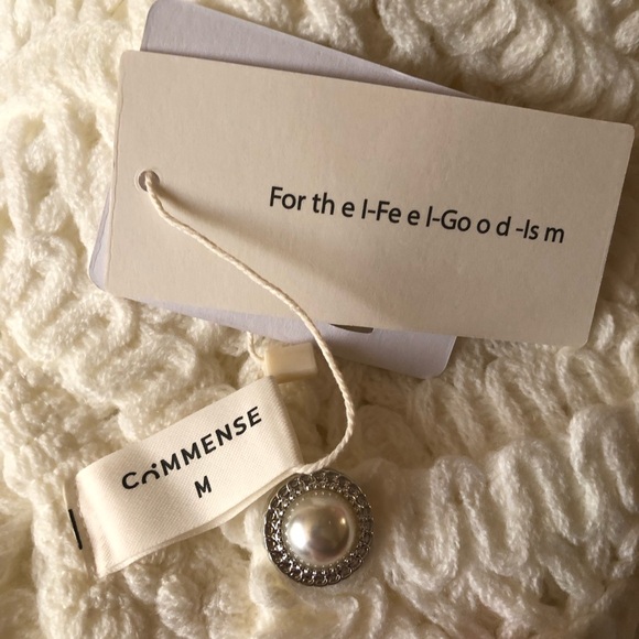 NWT crocheted hollow beaded button cardigan by Commense in size Medium - Picture 8 of 11